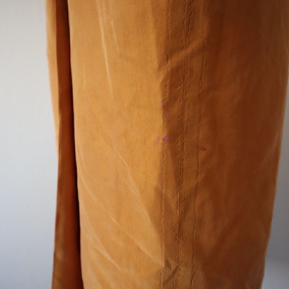 Vintage Yellow Orange Silk Gillian Wrap Dress Size 2 - Picture 6 of 13